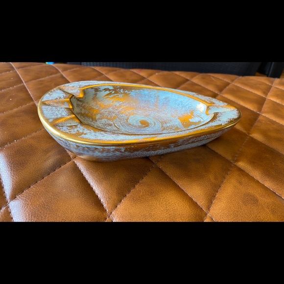 MIDCENTURY MODERN STANGL POTTERY ASHTRAY AND CANDYDISH - Picture 2 of 9